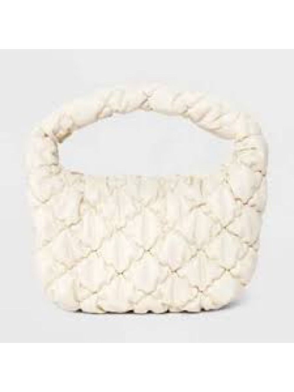 Women’s A New Day White Quilted Clutch Handbag!